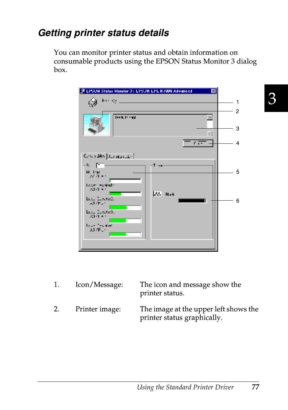 Getting printer status details | Epson EPL-N7000 User Manual | Page 88 / 496