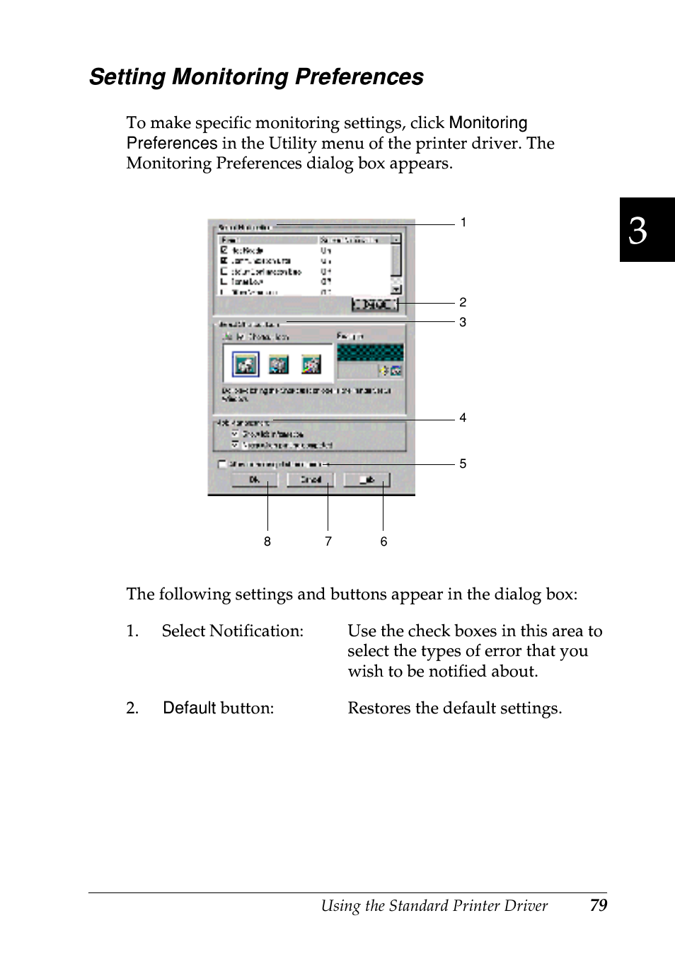 Setting monitoring preferences | Epson EPL-N7000 User Manual | Page 90 / 496