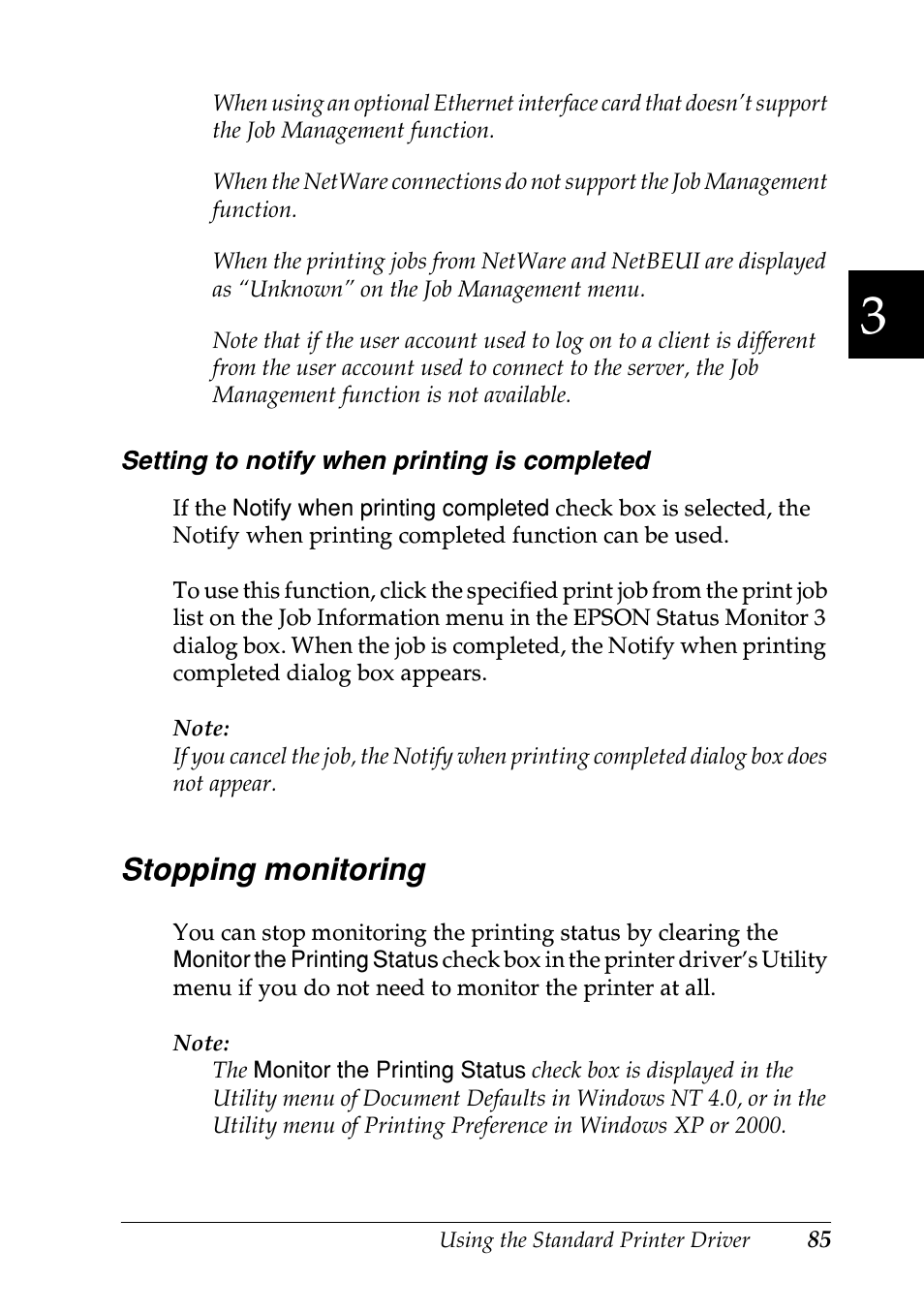 Stopping monitoring | Epson EPL-N7000 User Manual | Page 96 / 496