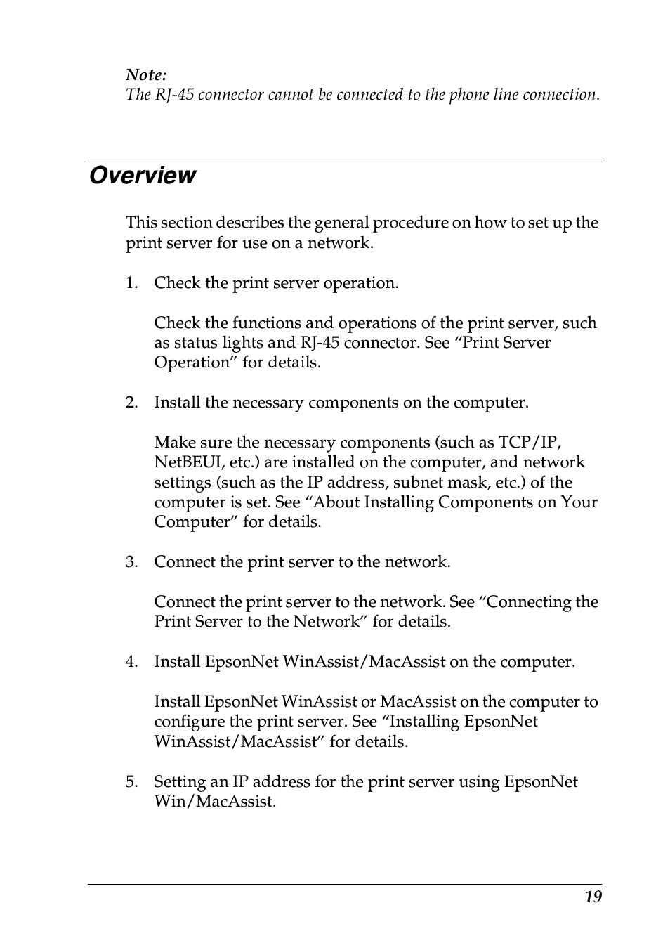 Overview | Epson EPL-N7000 User Manual | Page 19 / 274