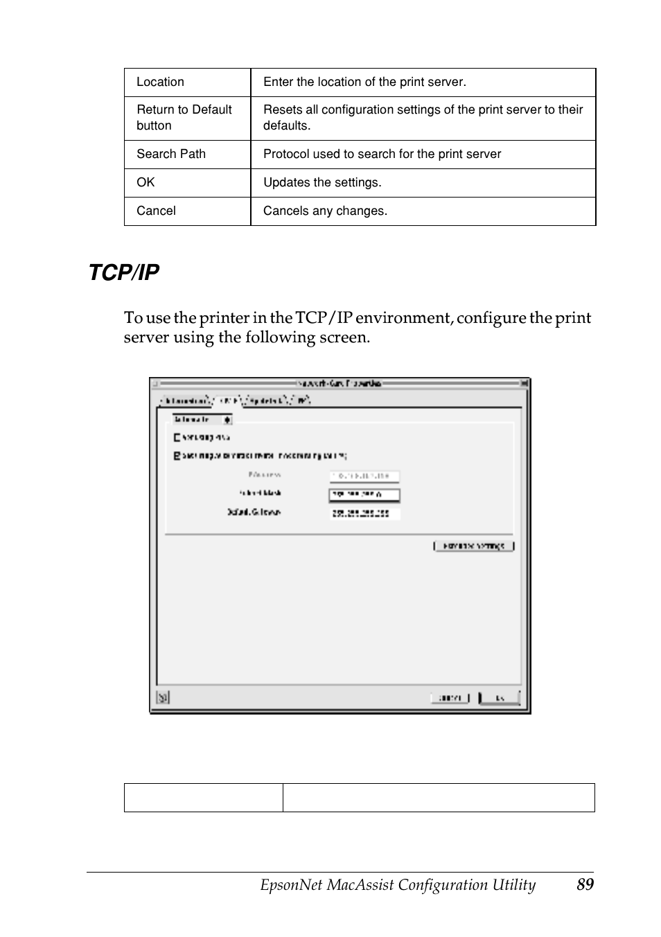 Tcp/ip | Epson EPL-N7000 User Manual | Page 89 / 274