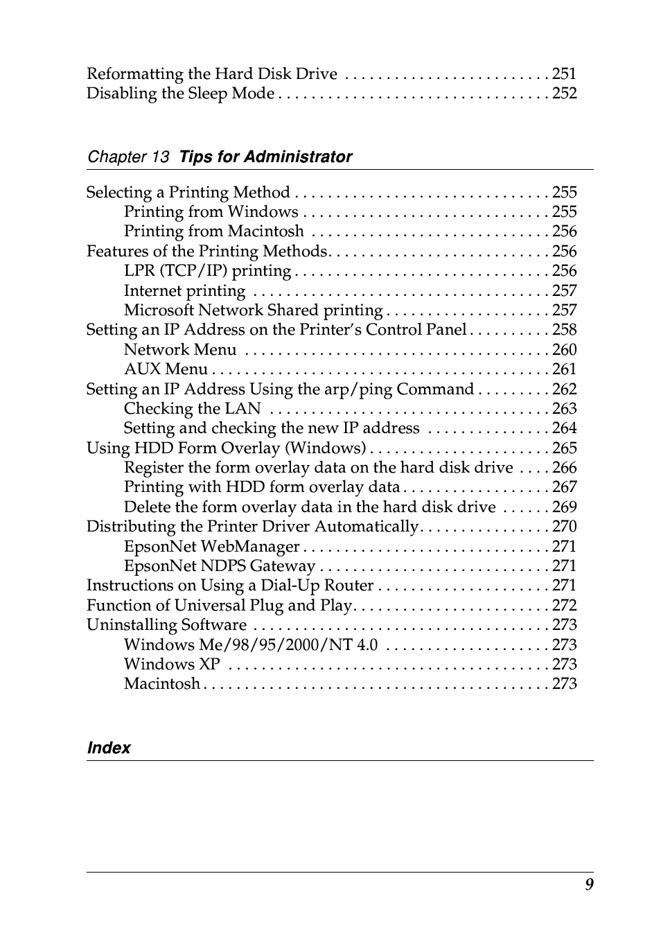 Epson EPL-N7000 User Manual | Page 9 / 274
