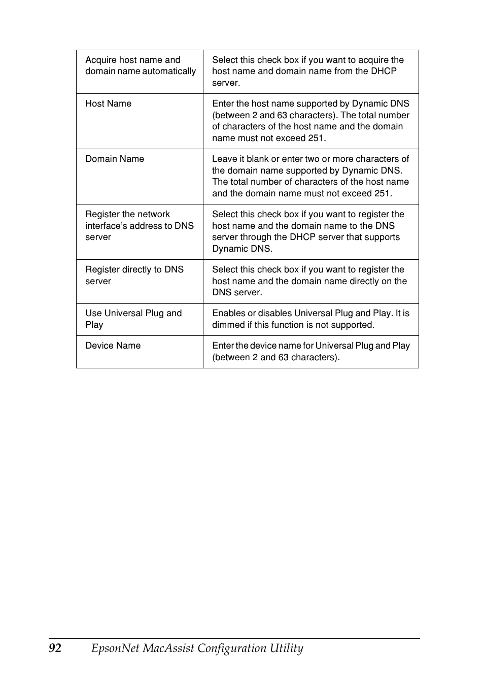 Epsonnet macassist configuration utility | Epson EPL-N7000 User Manual | Page 92 / 274