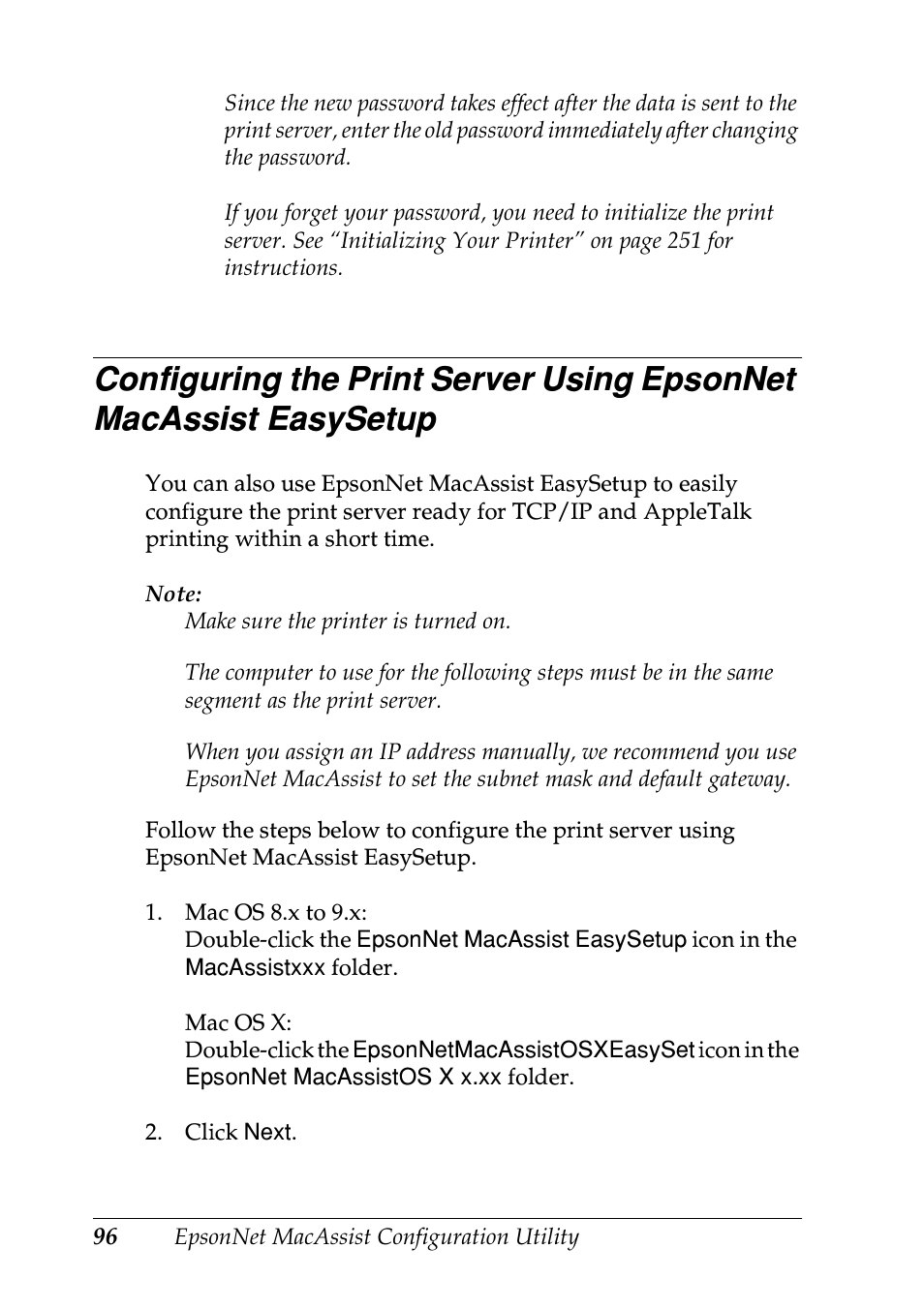 Epson EPL-N7000 User Manual | Page 96 / 274