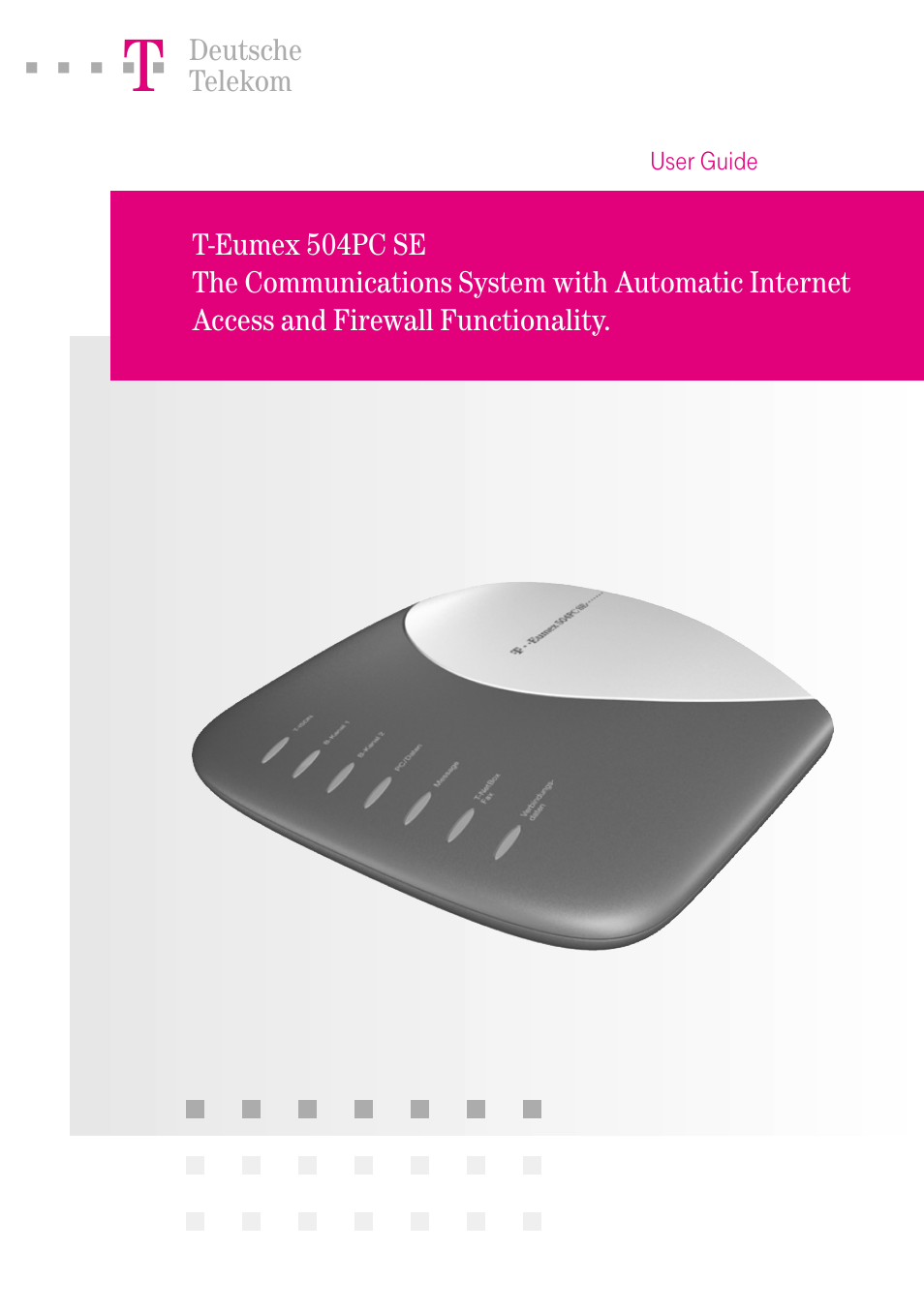 Deutsche Telekom T-Eumex 504PC SE User Manual | 120 pages