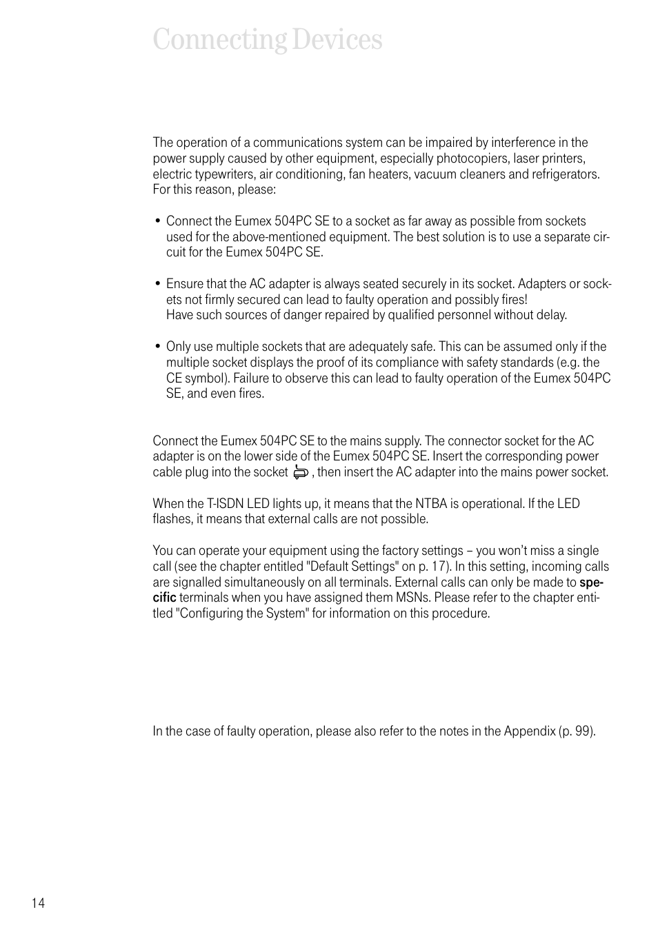 Connecting devices | Deutsche Telekom T-Eumex 504PC SE User Manual | Page 22 / 120
