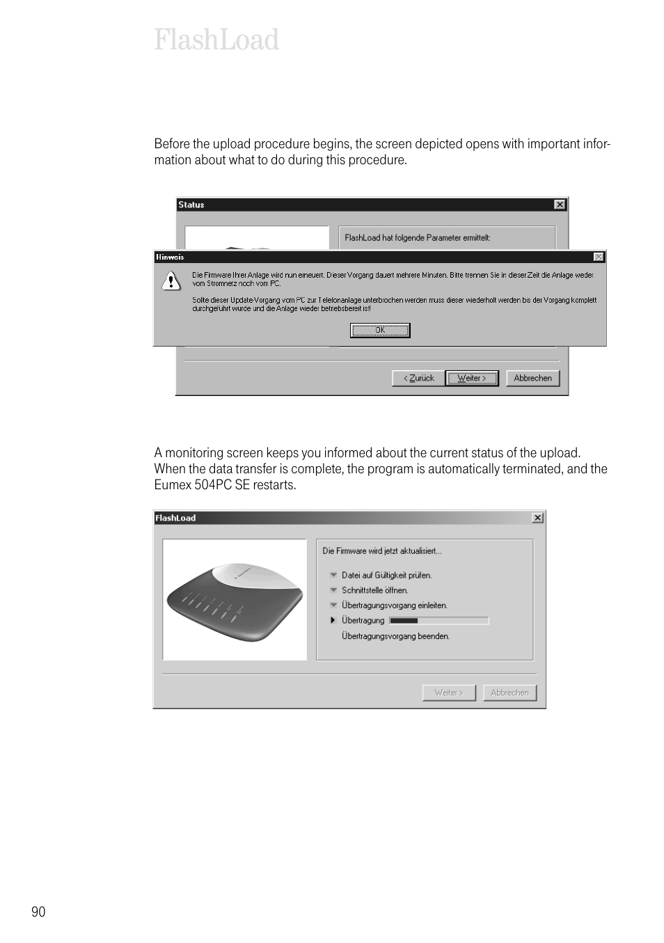 Flashload | Deutsche Telekom T-Eumex 504PC SE User Manual | Page 98 / 120