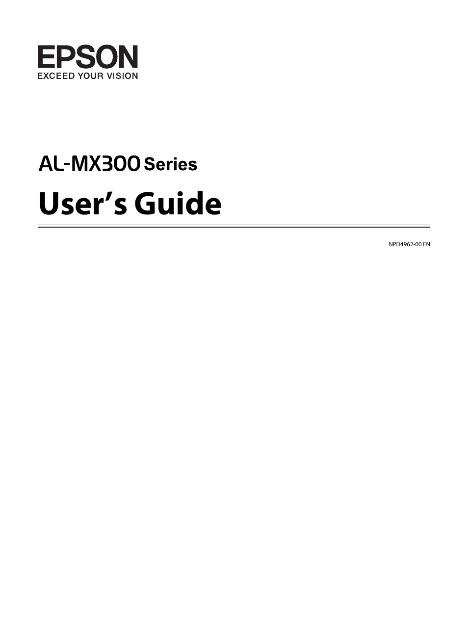 Epson WorkForce AL-MX300DN User Manual | 287 pages