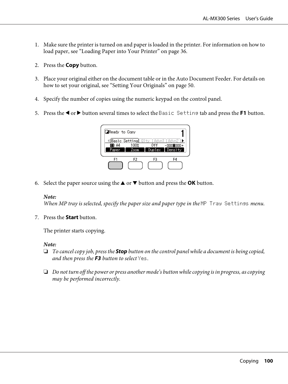 Epson WorkForce AL-MX300DN User Manual | Page 100 / 287