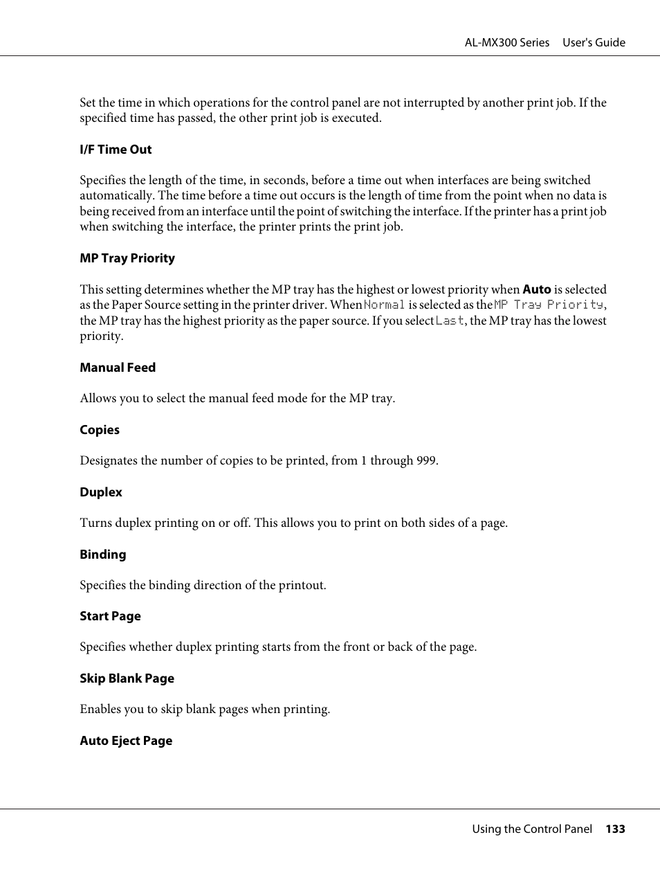 Epson WorkForce AL-MX300DN User Manual | Page 133 / 287