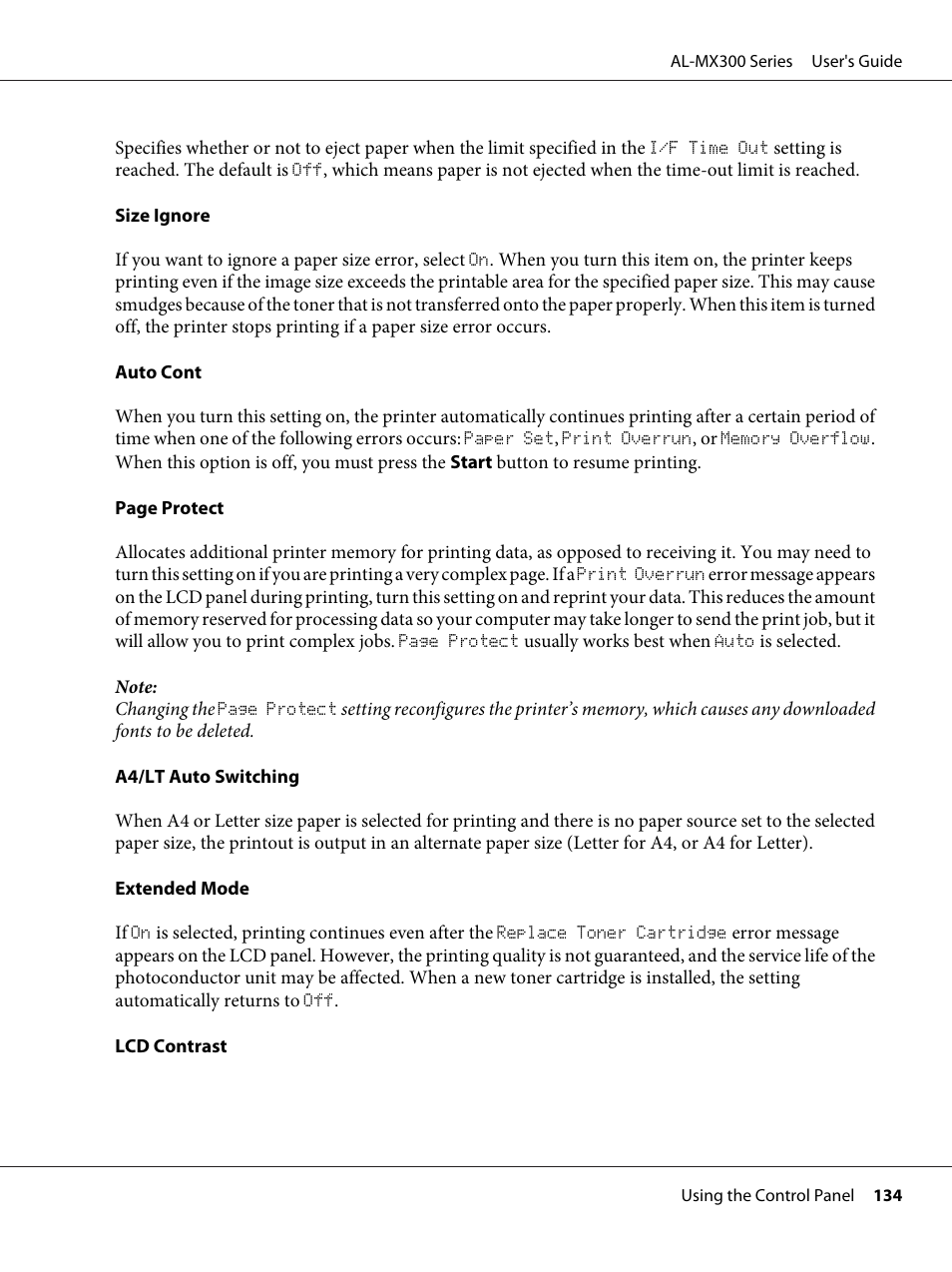 Epson WorkForce AL-MX300DN User Manual | Page 134 / 287