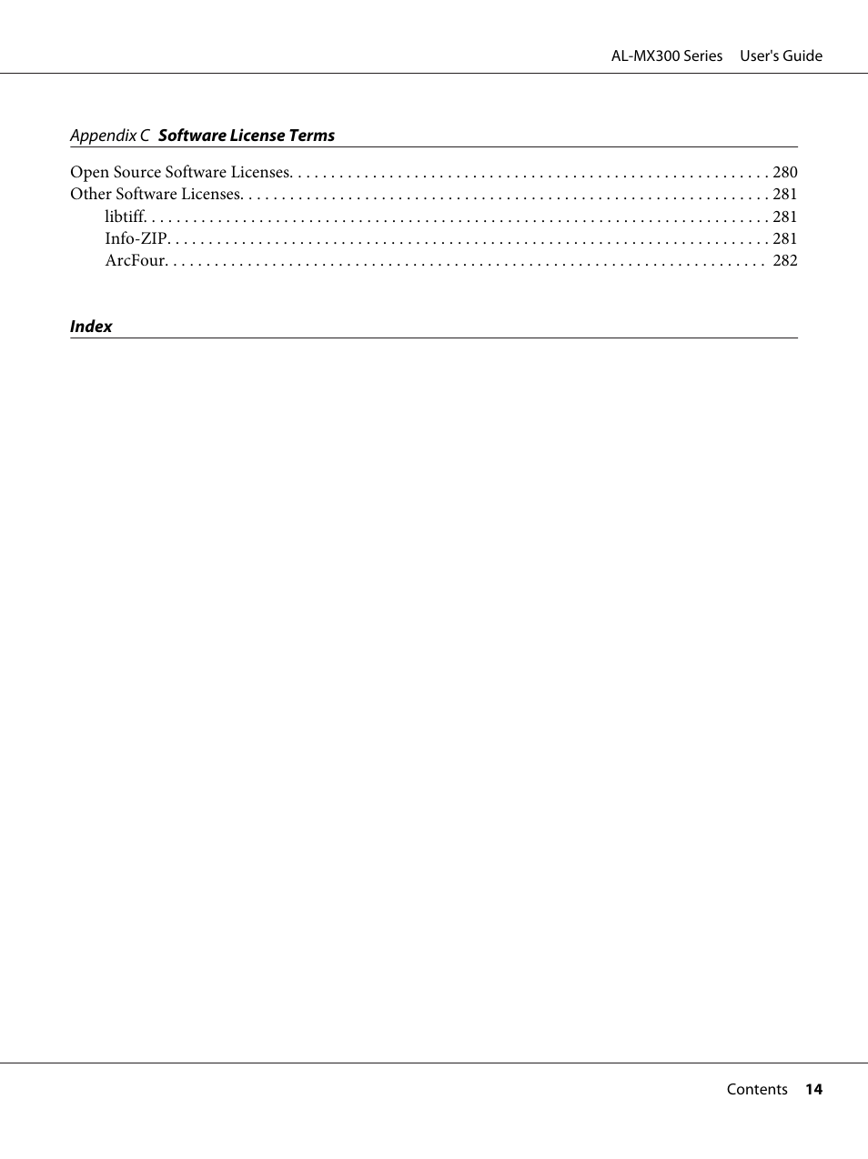 Epson WorkForce AL-MX300DN User Manual | Page 14 / 287