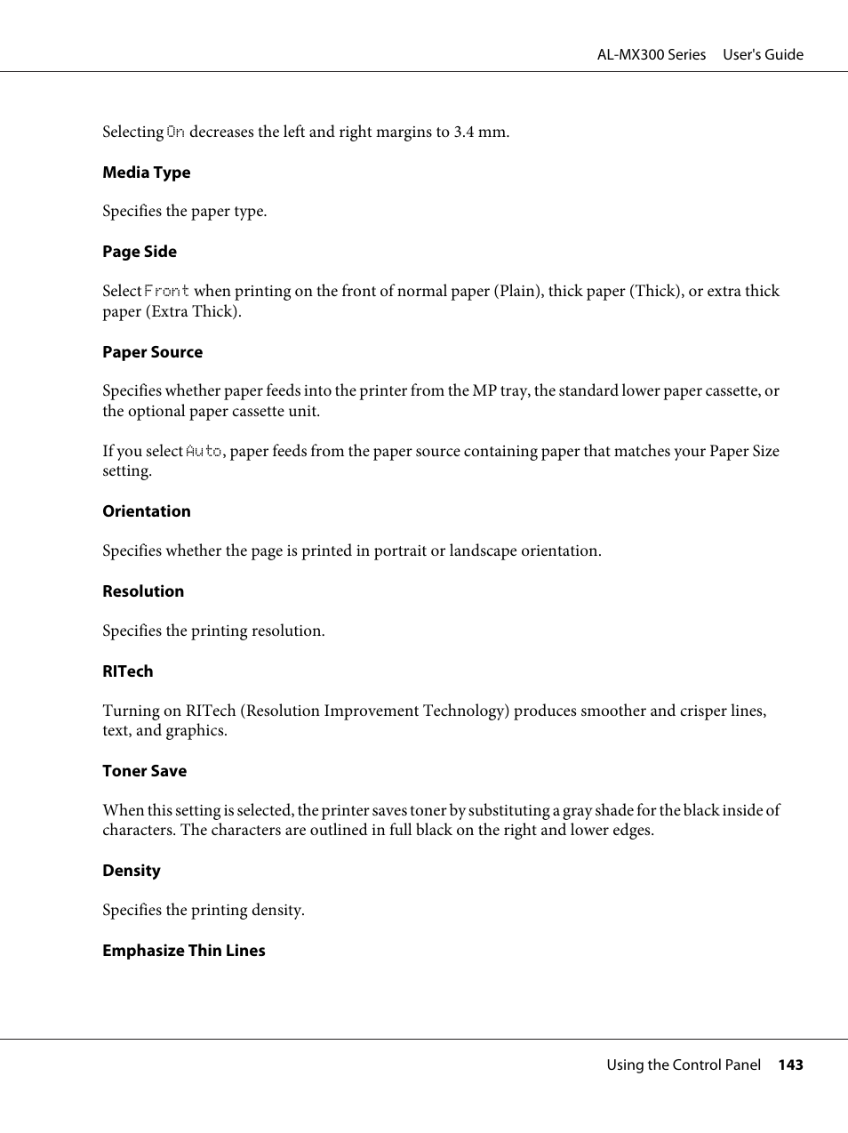 Epson WorkForce AL-MX300DN User Manual | Page 143 / 287