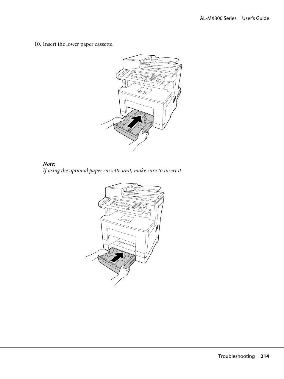 Epson WorkForce AL-MX300DN User Manual | Page 214 / 287