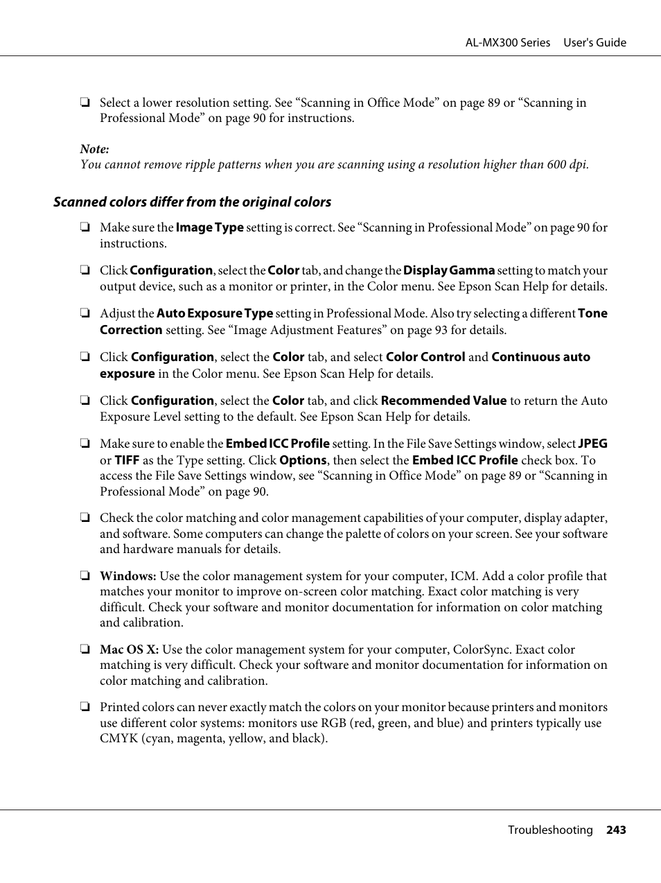 Epson WorkForce AL-MX300DN User Manual | Page 243 / 287