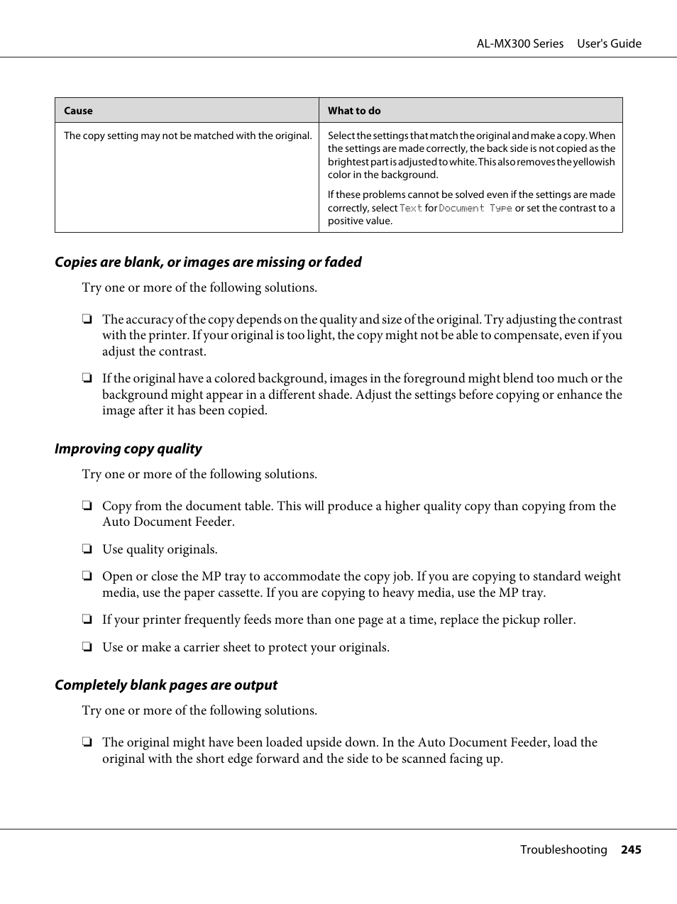 Epson WorkForce AL-MX300DN User Manual | Page 245 / 287