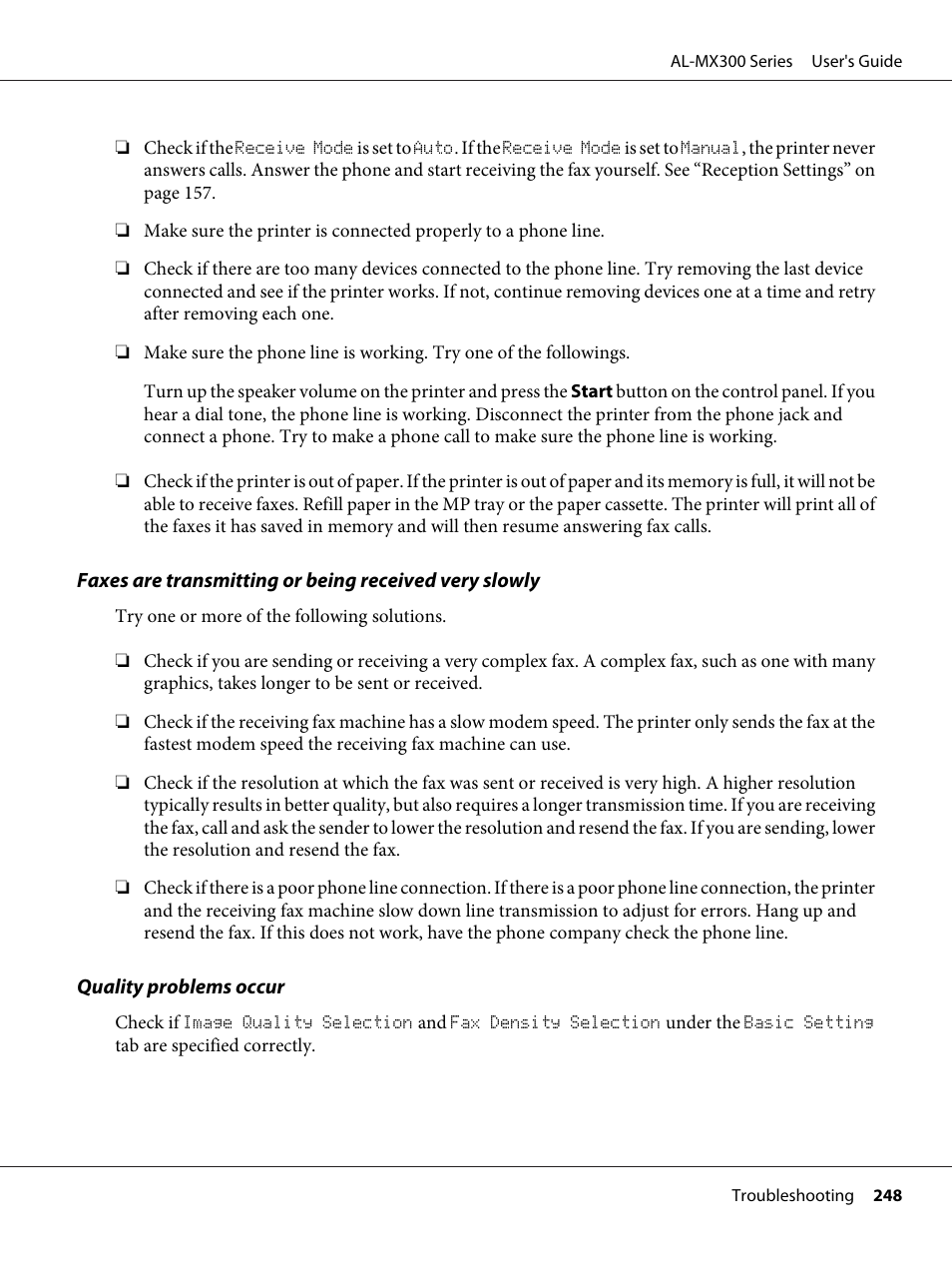 Epson WorkForce AL-MX300DN User Manual | Page 248 / 287