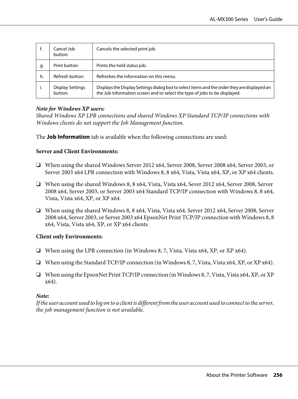 Epson WorkForce AL-MX300DN User Manual | Page 256 / 287