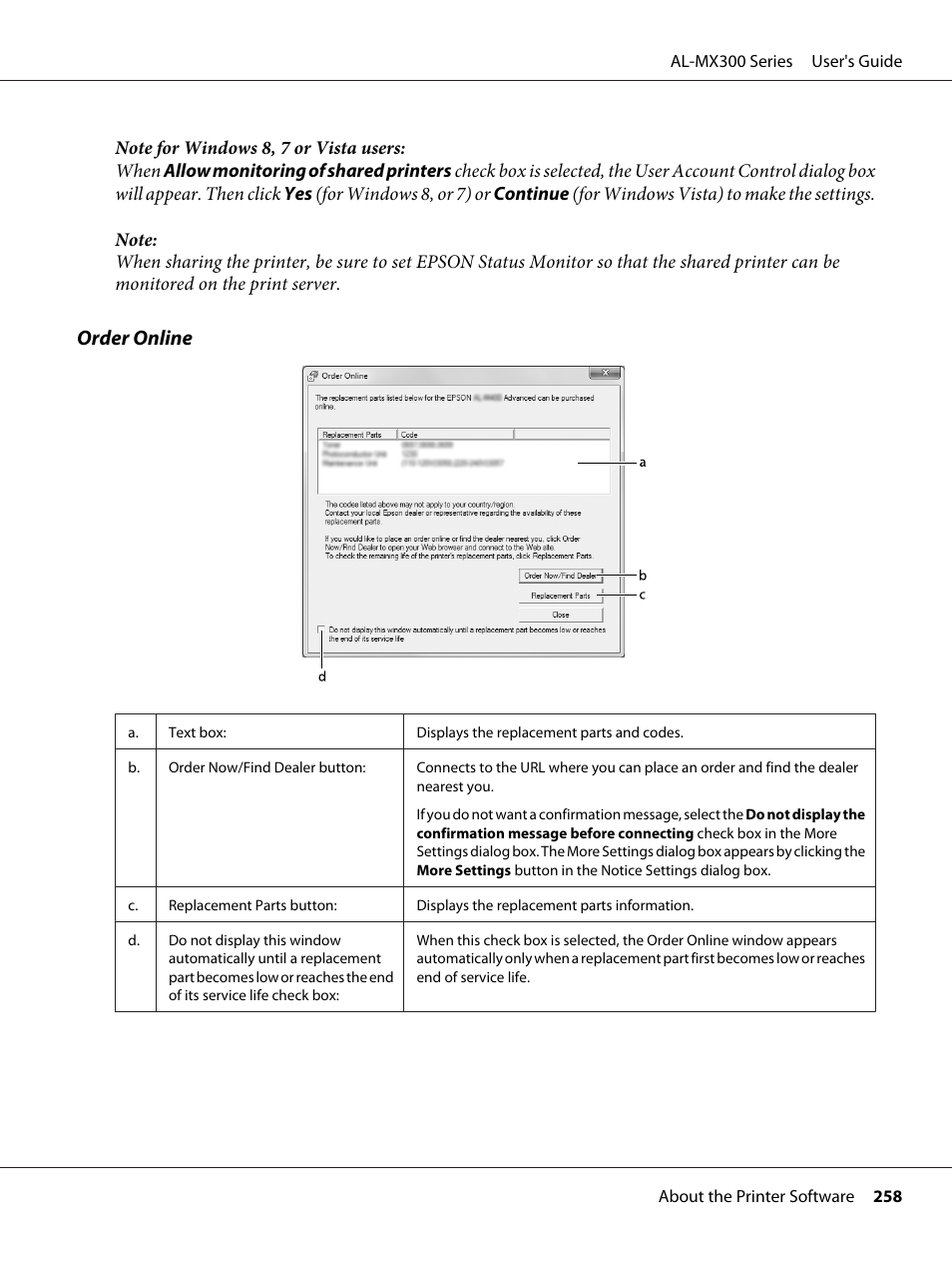 Order online | Epson WorkForce AL-MX300DN User Manual | Page 258 / 287