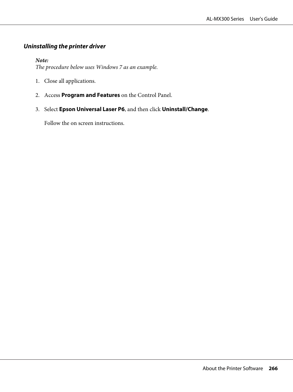 Epson WorkForce AL-MX300DN User Manual | Page 266 / 287