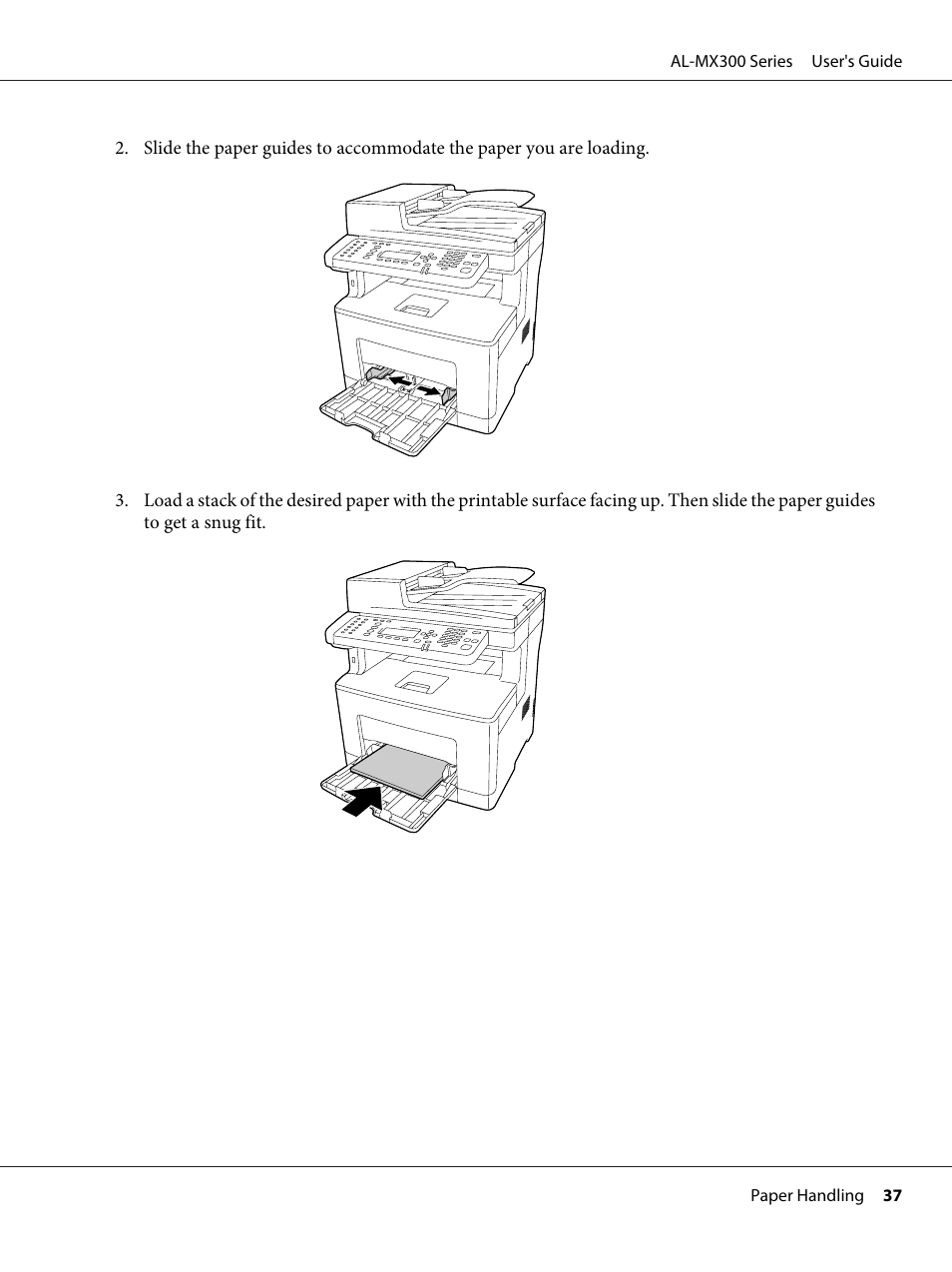 Epson WorkForce AL-MX300DN User Manual | Page 37 / 287