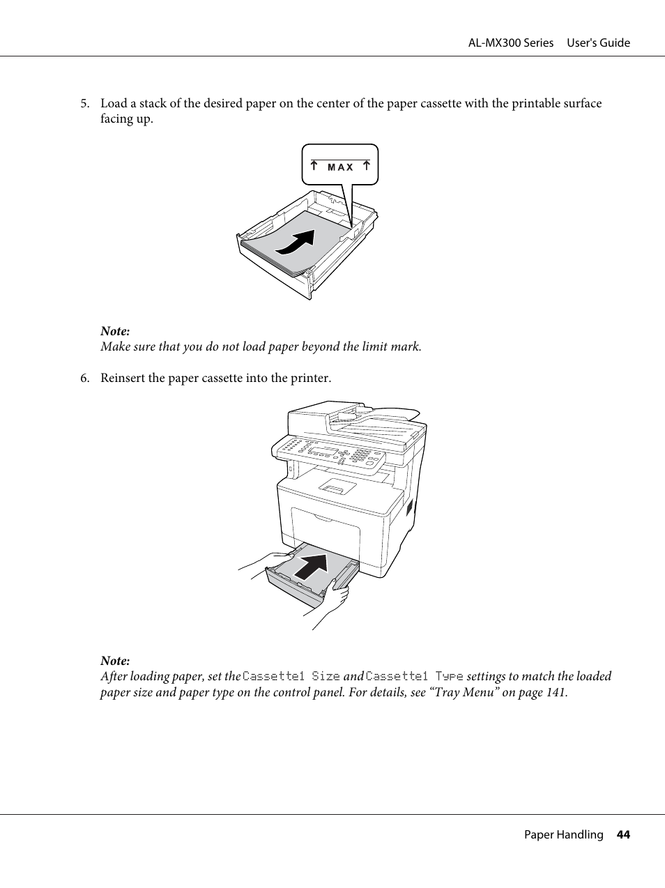 Epson WorkForce AL-MX300DN User Manual | Page 44 / 287