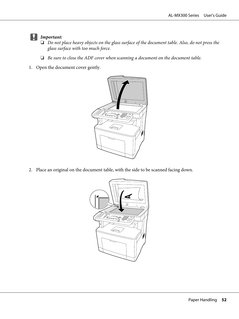 Epson WorkForce AL-MX300DN User Manual | Page 52 / 287