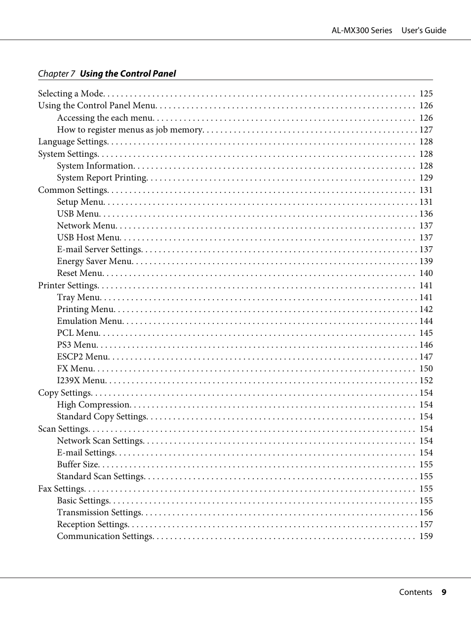 Epson WorkForce AL-MX300DN User Manual | Page 9 / 287