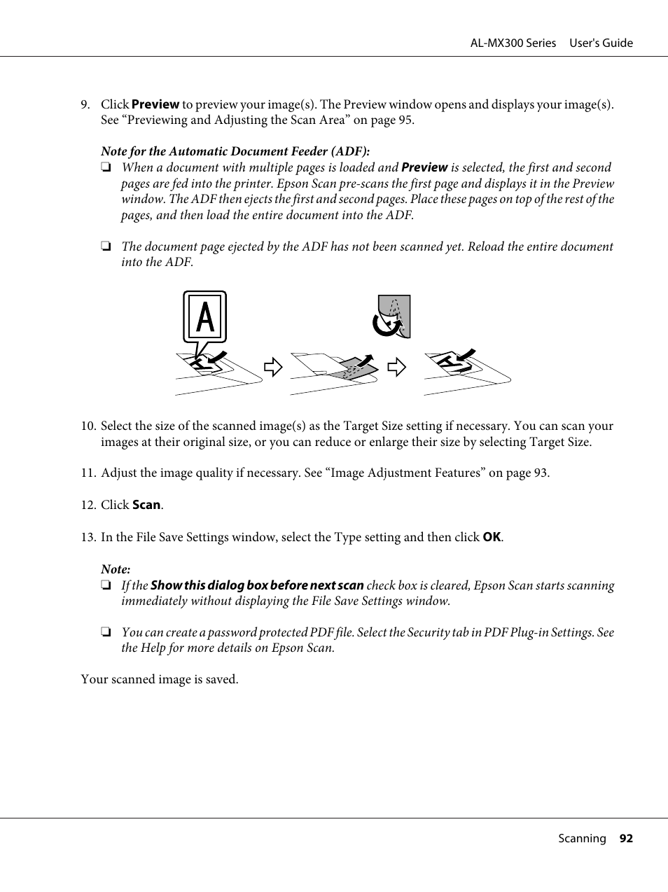 Epson WorkForce AL-MX300DN User Manual | Page 92 / 287