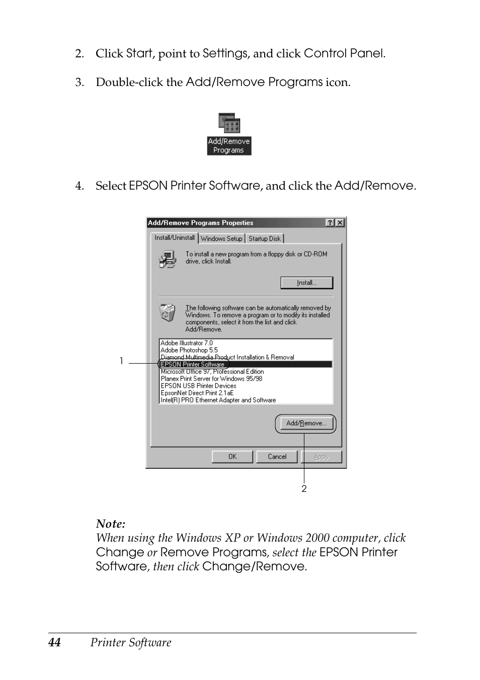 Epson DFX-9000 User Manual | Page 44 / 48