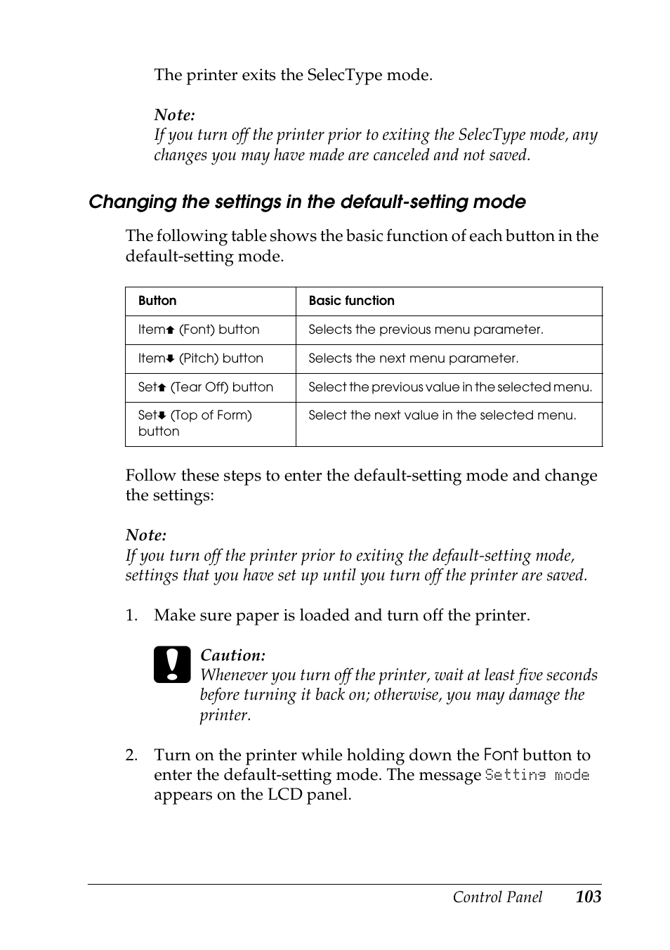 Epson DFX-9000 User Manual | Page 103 / 198