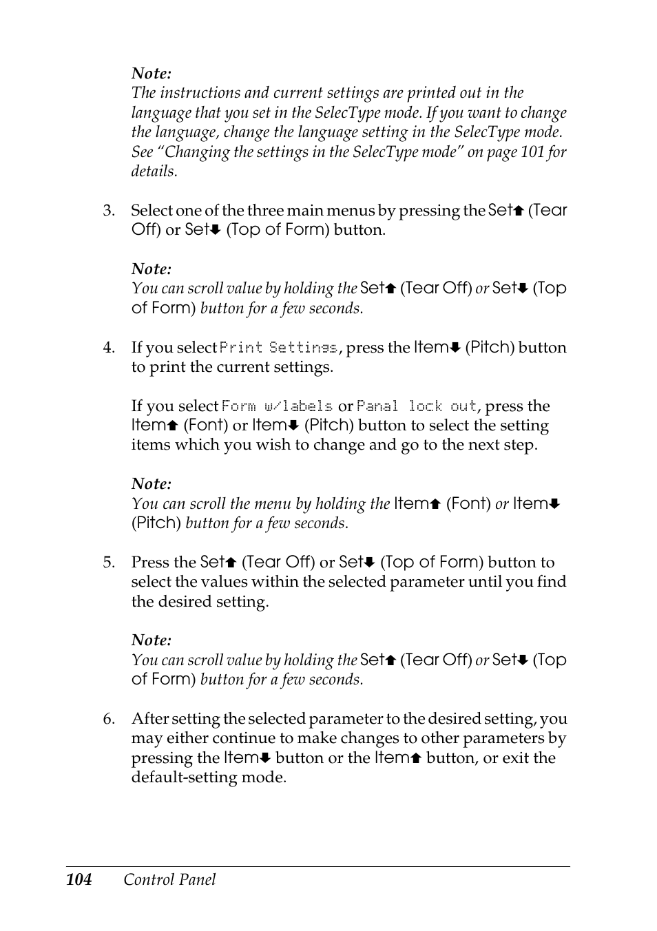 Epson DFX-9000 User Manual | Page 104 / 198