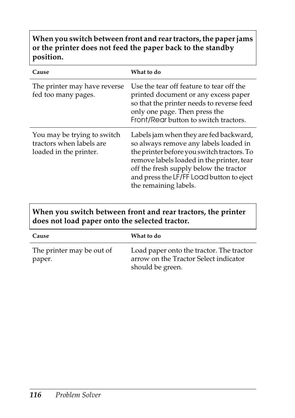 Epson DFX-9000 User Manual | Page 116 / 198