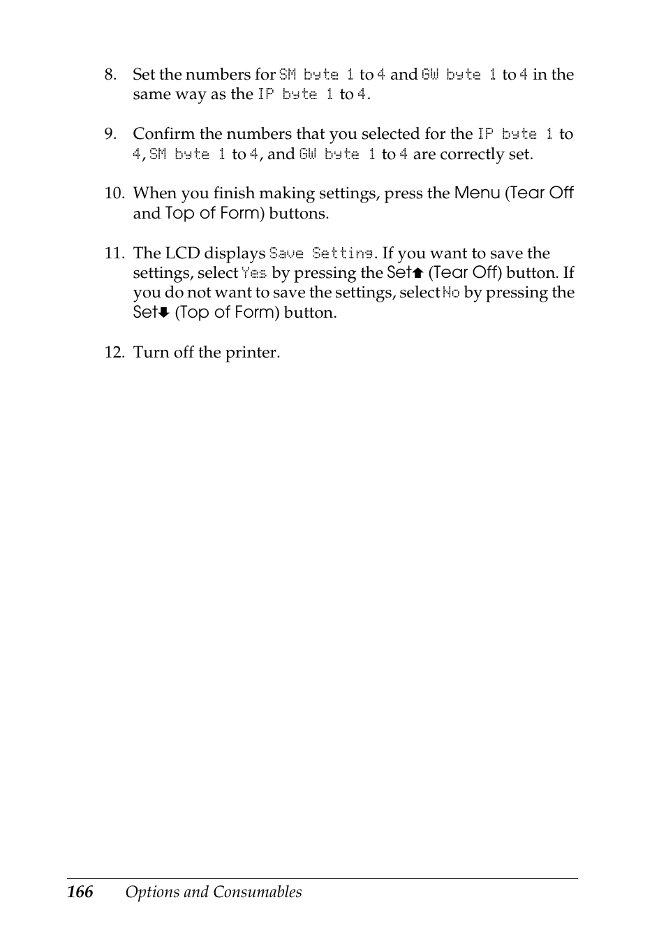 Epson DFX-9000 User Manual | Page 166 / 198