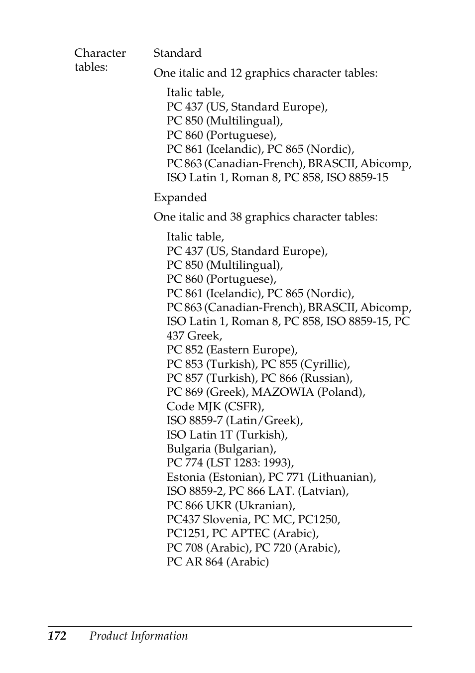 Epson DFX-9000 User Manual | Page 172 / 198