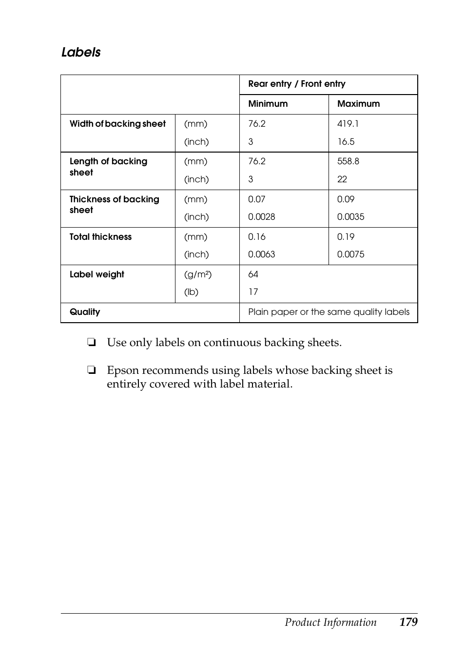 Epson DFX-9000 User Manual | Page 179 / 198