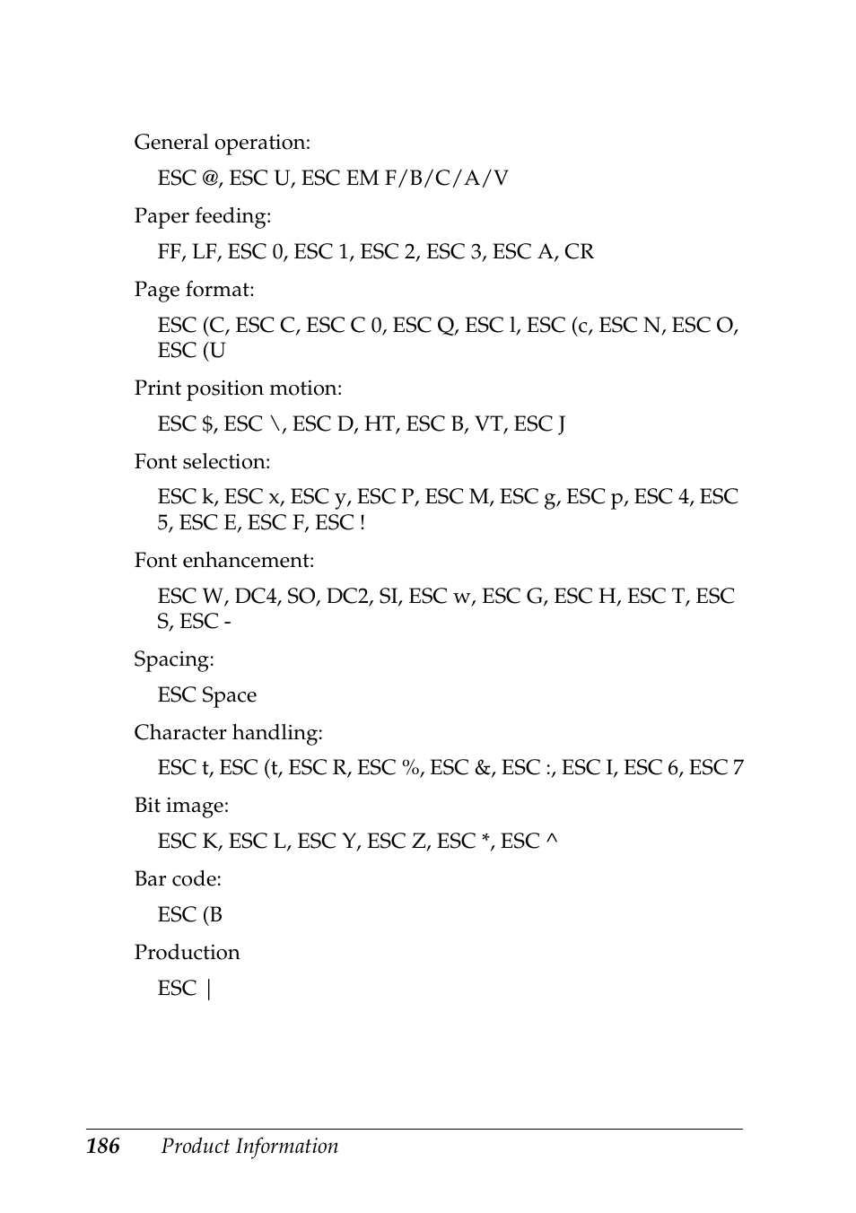 Epson DFX-9000 User Manual | Page 186 / 198