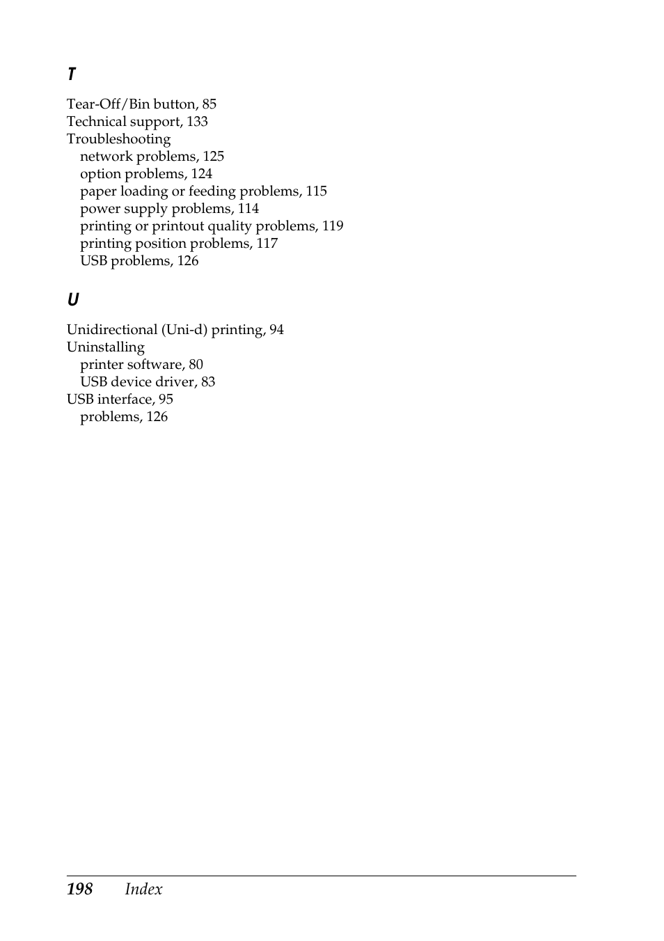 Epson DFX-9000 User Manual | Page 198 / 198
