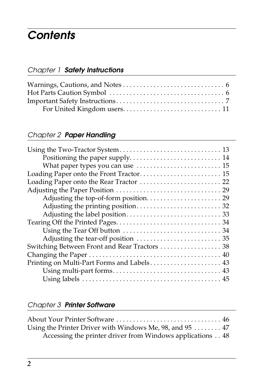 Epson DFX-9000 User Manual | Page 2 / 198