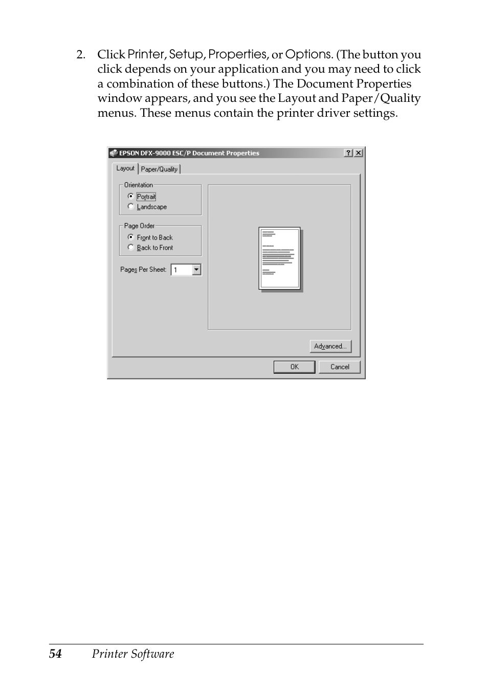 Epson DFX-9000 User Manual | Page 54 / 198