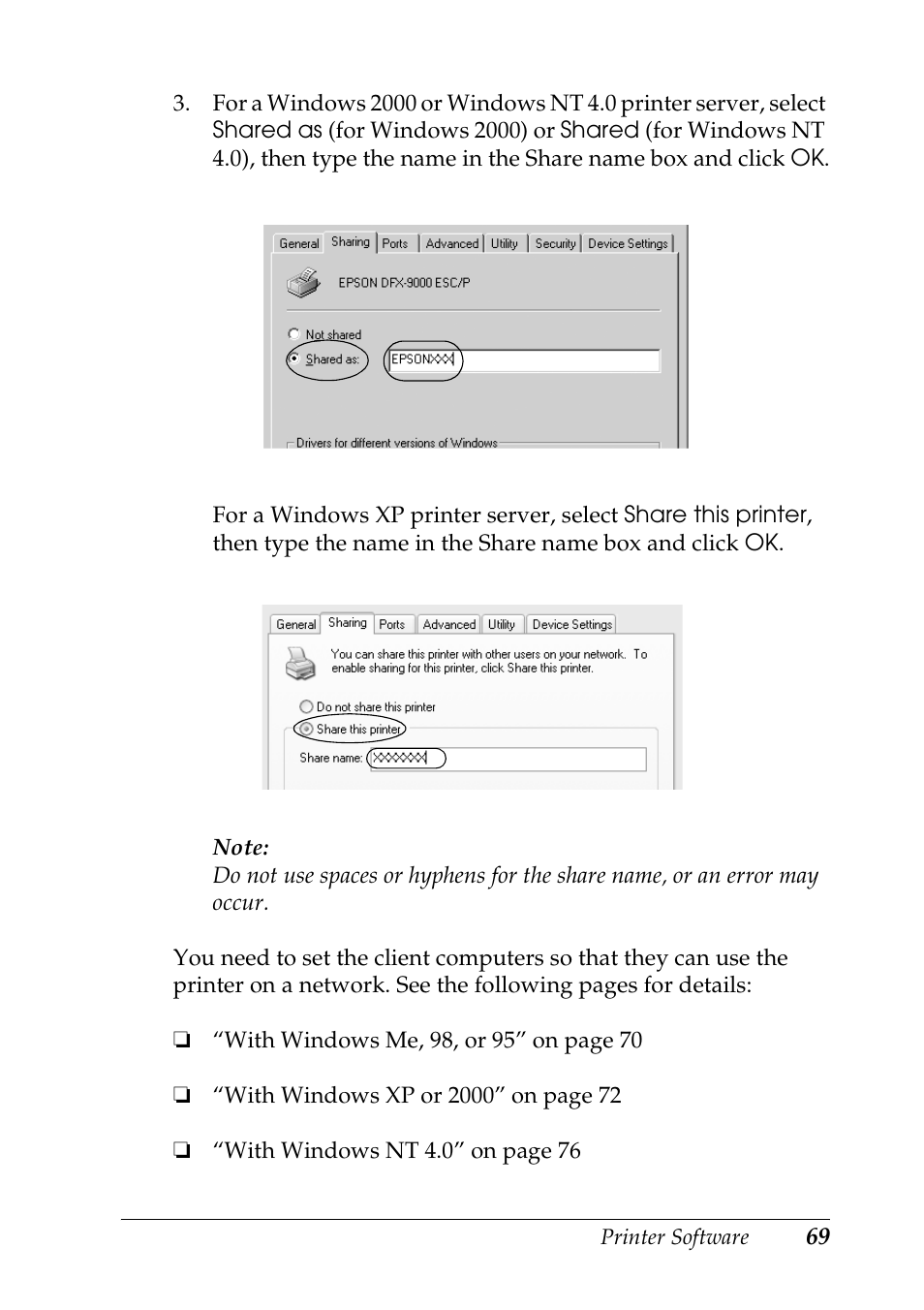 Epson DFX-9000 User Manual | Page 69 / 198