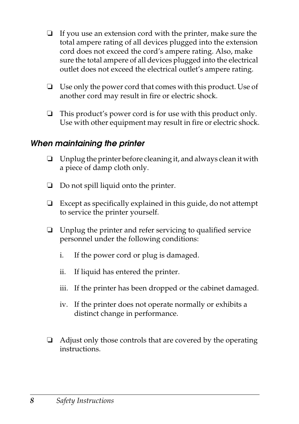 Epson DFX-9000 User Manual | Page 8 / 198
