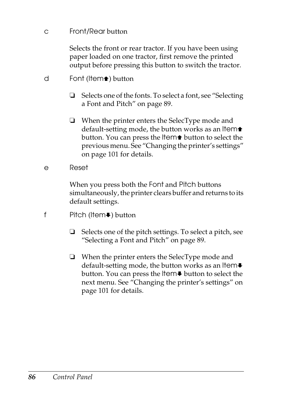 Epson DFX-9000 User Manual | Page 86 / 198