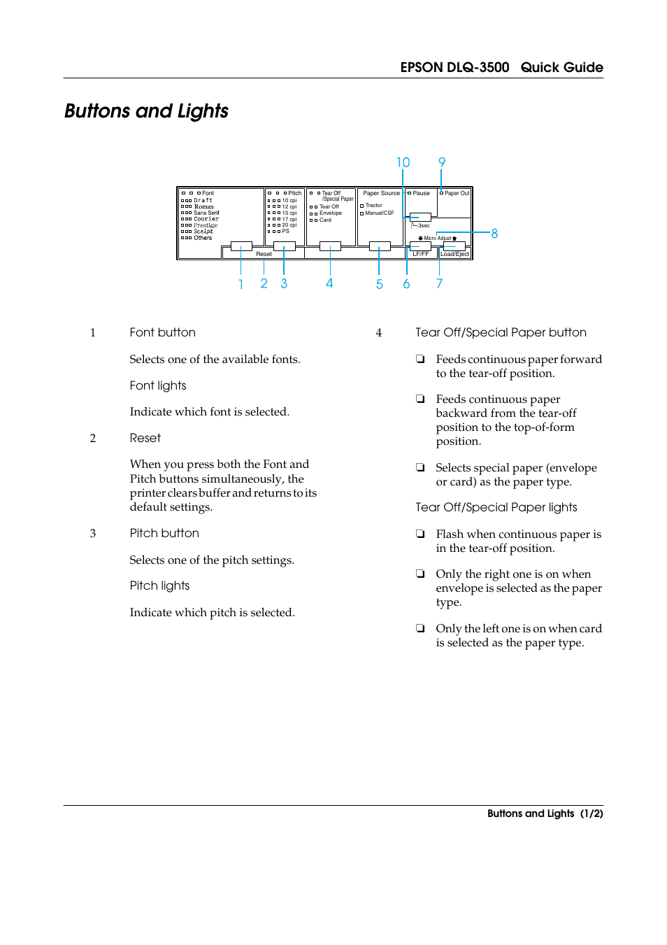 Epson DLQ-3500 User Manual | 31 pages