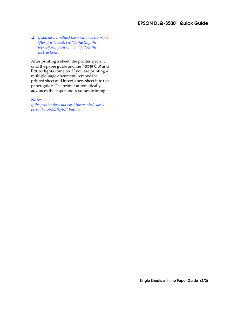 Epson DLQ-3500 User Manual | Page 15 / 31
