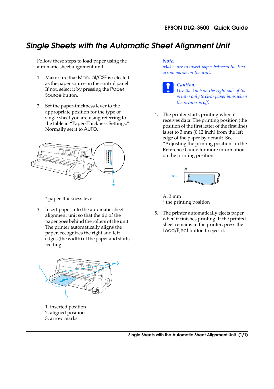 Epson dlq-3500 quick guide | Epson DLQ-3500 User Manual | Page 19 / 31