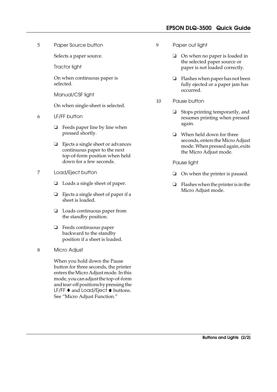 Epson DLQ-3500 User Manual | Page 2 / 31
