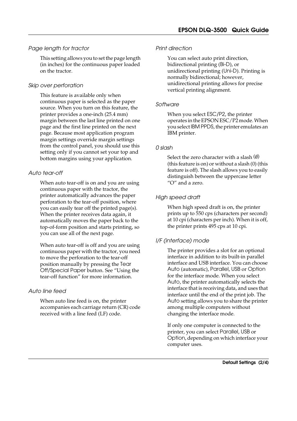 Epson DLQ-3500 User Manual | Page 4 / 31