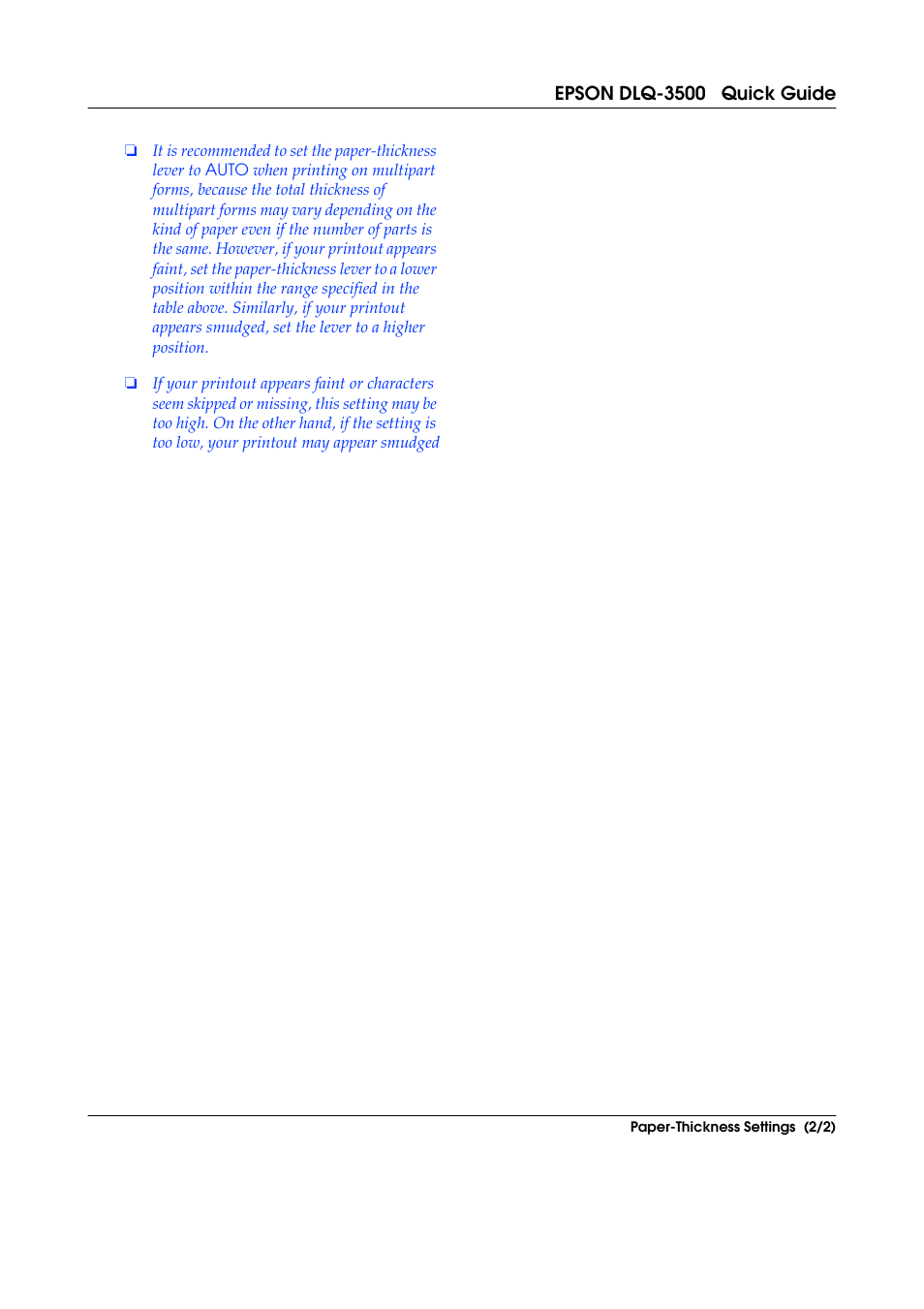 Epson DLQ-3500 User Manual | Page 9 / 31