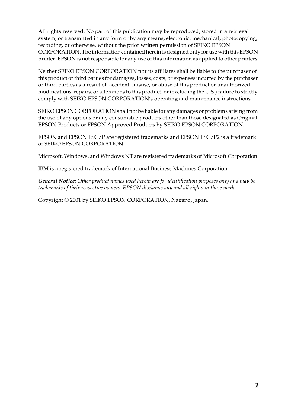 Epson DLQ-3500 User Manual | Page 3 / 30